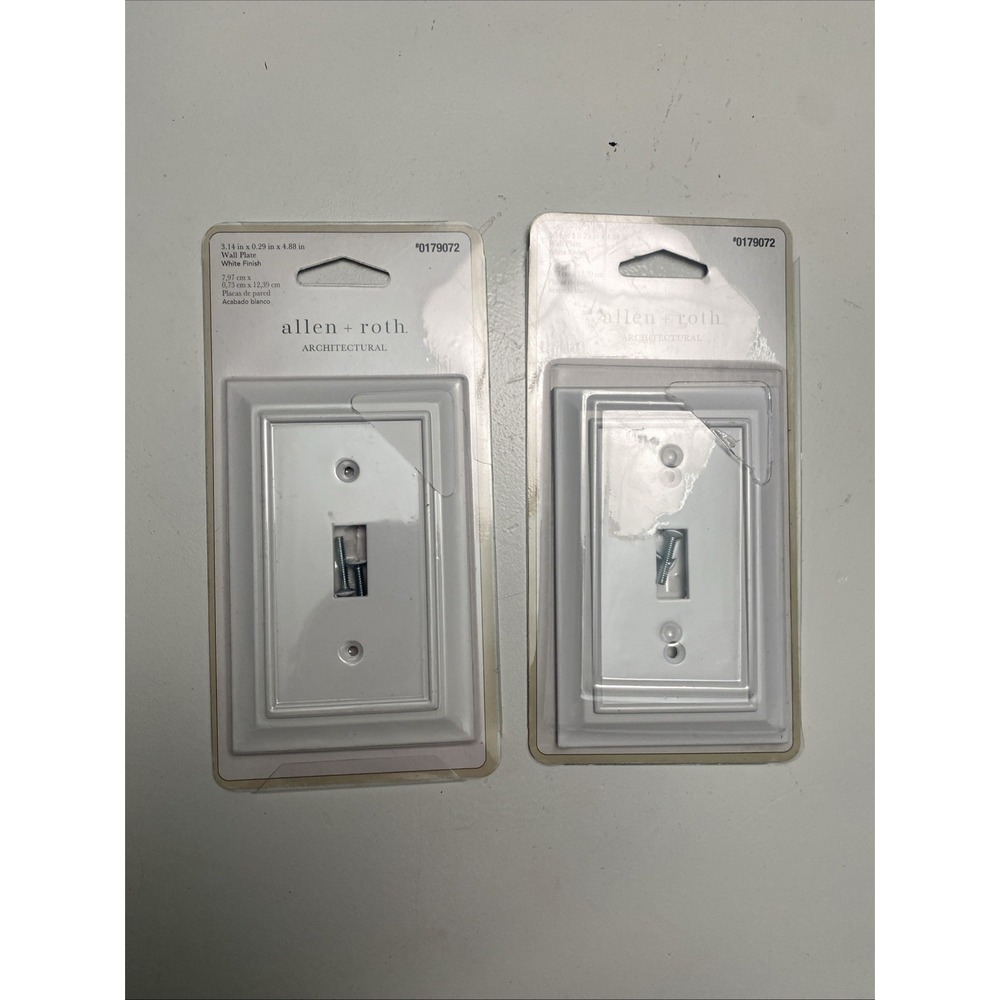 (2-Pk) Allen + Roth Architectural Architect Single Switch Wall Plate Cover